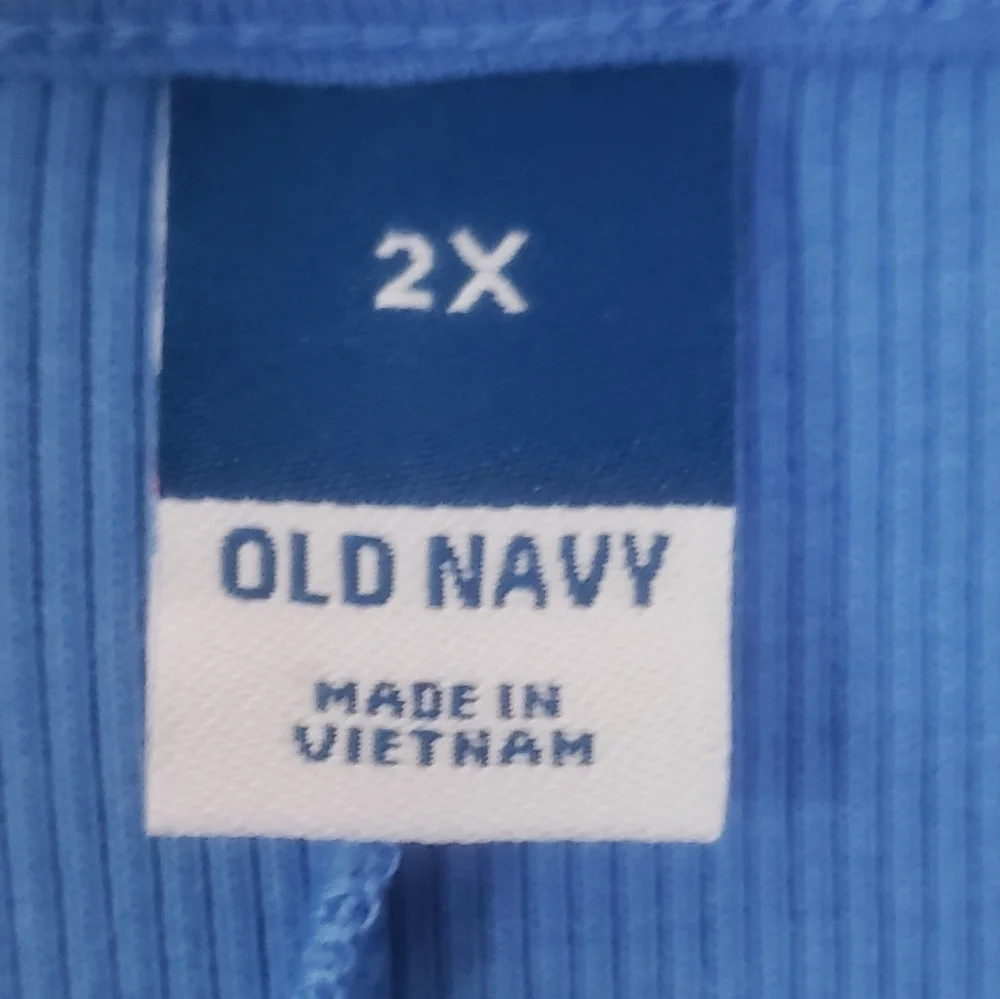 Old Navy Cloisonne Blue Fitted Rib-Knit Scoop-Neck Midi Dress - Picture 9 of 11